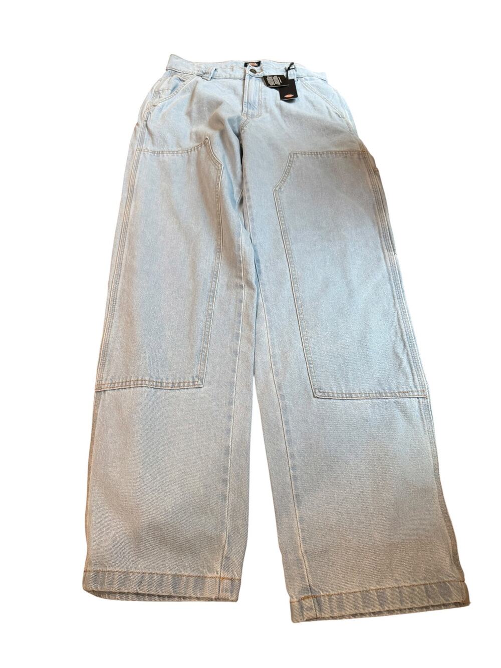 Dickies Women's Carpenter Pants Light Wash 32R Wide Leg NWT